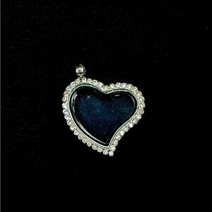 Radiant Sparkle Silver-Tone Gem Dazzle Heart Locket